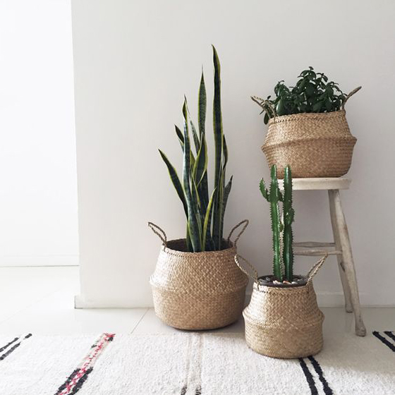 Bloomingville seagrass basket mand